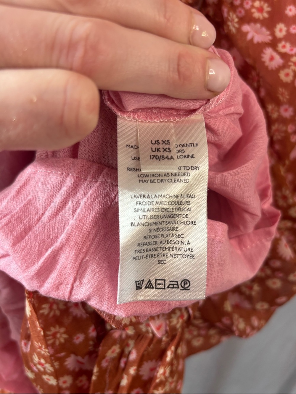 Free People Floral Puff Mini Dress XS - Picture 9 of 12